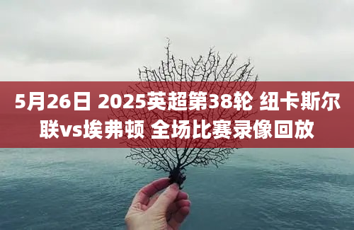 5月26日 2025英超第38轮 纽卡斯尔联vs埃弗顿 全场比赛录像回放