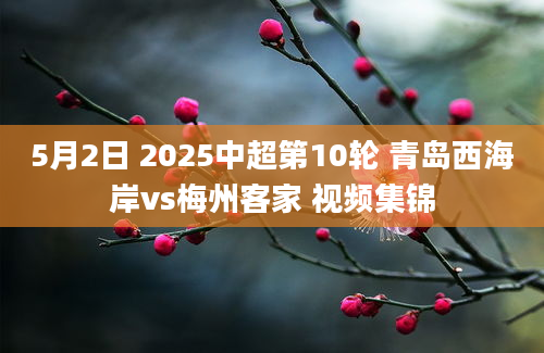 5月2日 2025中超第10轮 青岛西海岸vs梅州客家 视频集锦