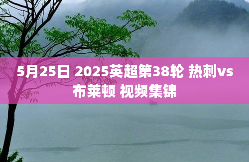 5月25日 2025英超第38轮 热刺vs布莱顿 视频集锦