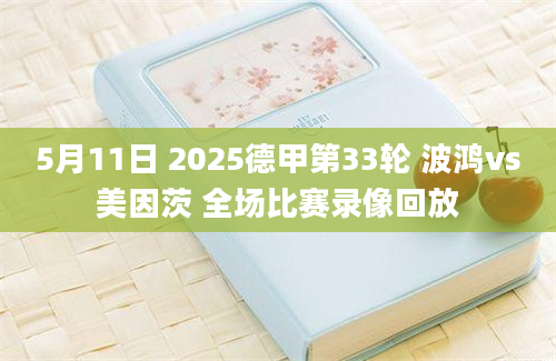 5月11日 2025德甲第33轮 波鸿vs美因茨 全场比赛录像回放