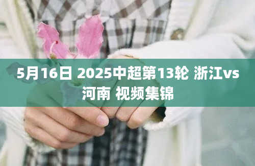 5月16日 2025中超第13轮 浙江vs河南 视频集锦
