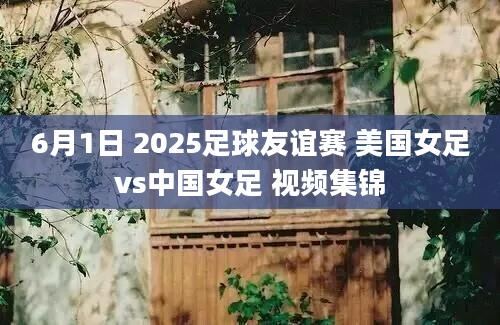 6月1日 2025足球友谊赛 美国女足vs中国女足 视频集锦