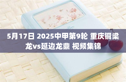 5月17日 2025中甲第9轮 重庆铜梁龙vs延边龙鼎 视频集锦