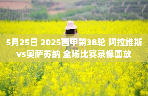 5月25日 2025西甲第38轮 阿拉维斯vs奥萨苏纳 全场比赛录像回放