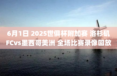 6月1日 2025世俱杯附加赛 洛杉矶FCvs墨西哥美洲 全场比赛录像回放
