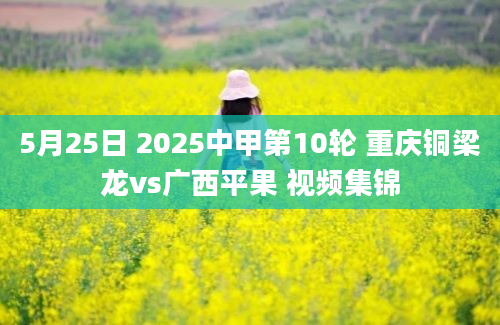 5月25日 2025中甲第10轮 重庆铜梁龙vs广西平果 视频集锦