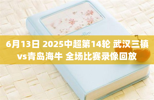 6月13日 2025中超第14轮 武汉三镇vs青岛海牛 全场比赛录像回放