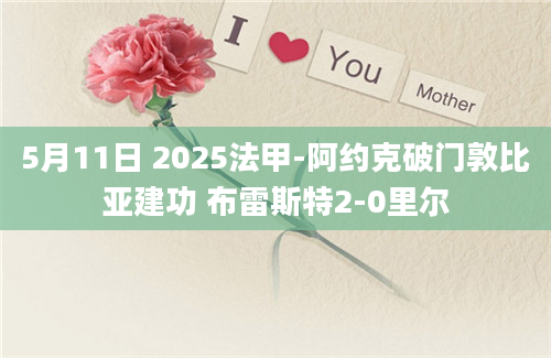 5月11日 2025法甲-阿约克破门敦比亚建功 布雷斯特2-0里尔