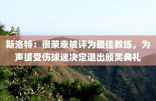 斯洛特：很荣幸被评为最佳教练，为声援受伤球迷决定退出颁奖典礼
