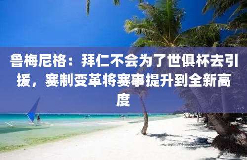 鲁梅尼格：拜仁不会为了世俱杯去引援，赛制变革将赛事提升到全新高度