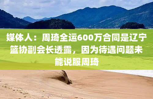 媒体人：周琦全运600万合同是辽宁篮协副会长透露，因为待遇问题未能说服周琦